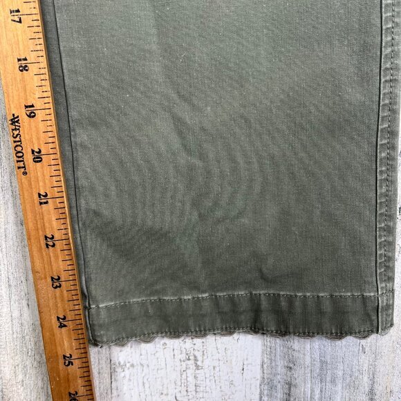Sundance Women’s Pants 2 Green Cotton Spandex w Lace Trims Casual‎ Contemporary - Picture 4 of 15